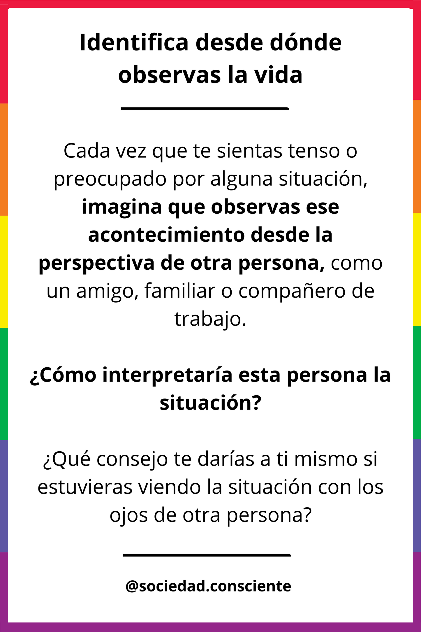 Veo las cosas como soy