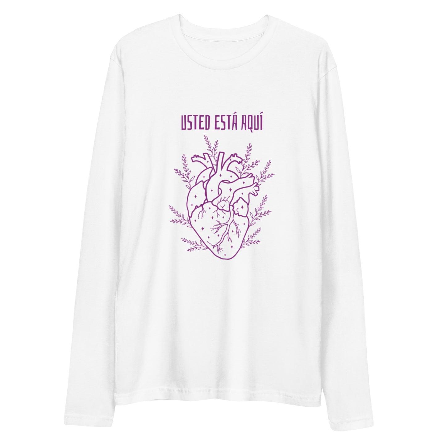 Polera de manga larga y cuello redondo hombre