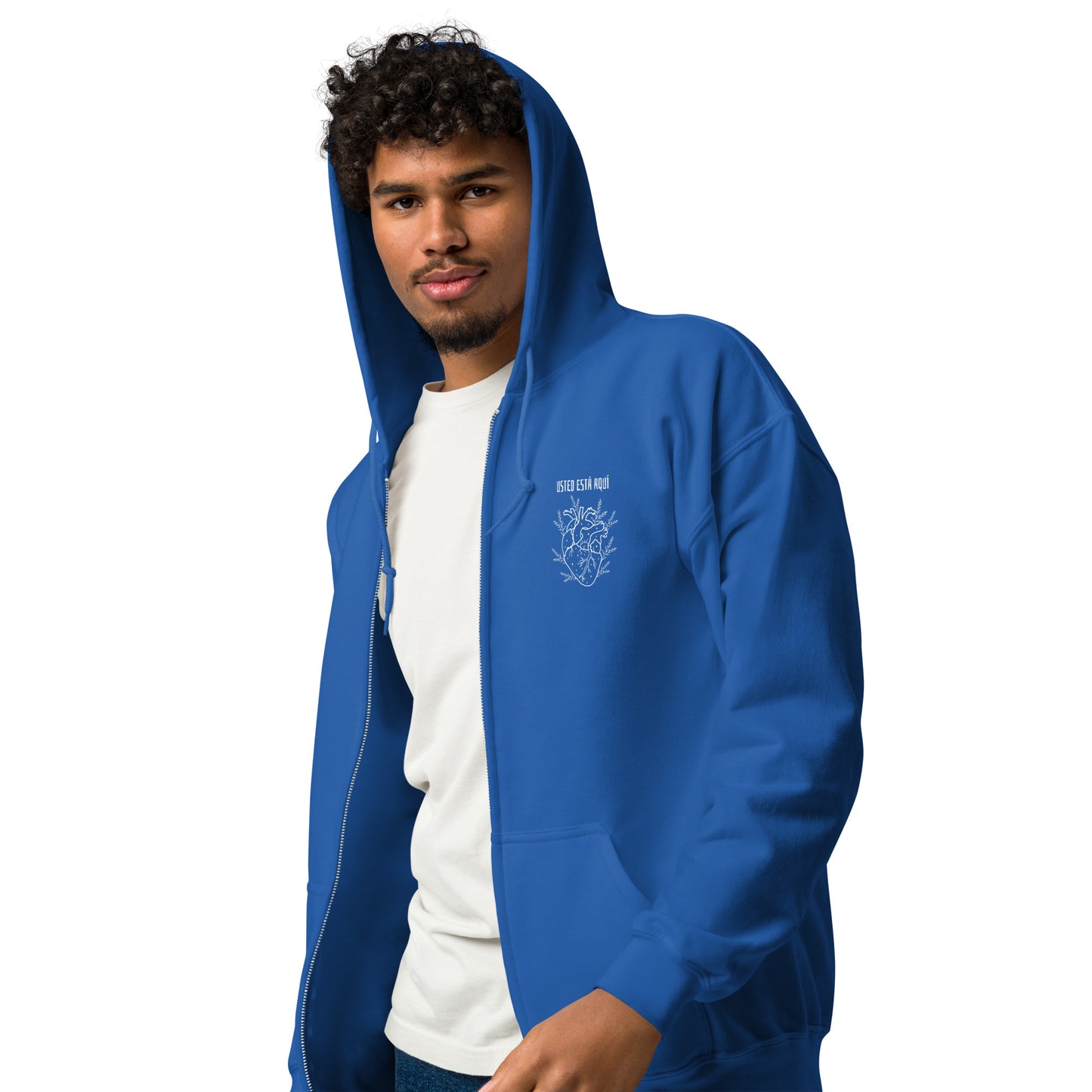 Polerón grueso unisex con capucha y cierre