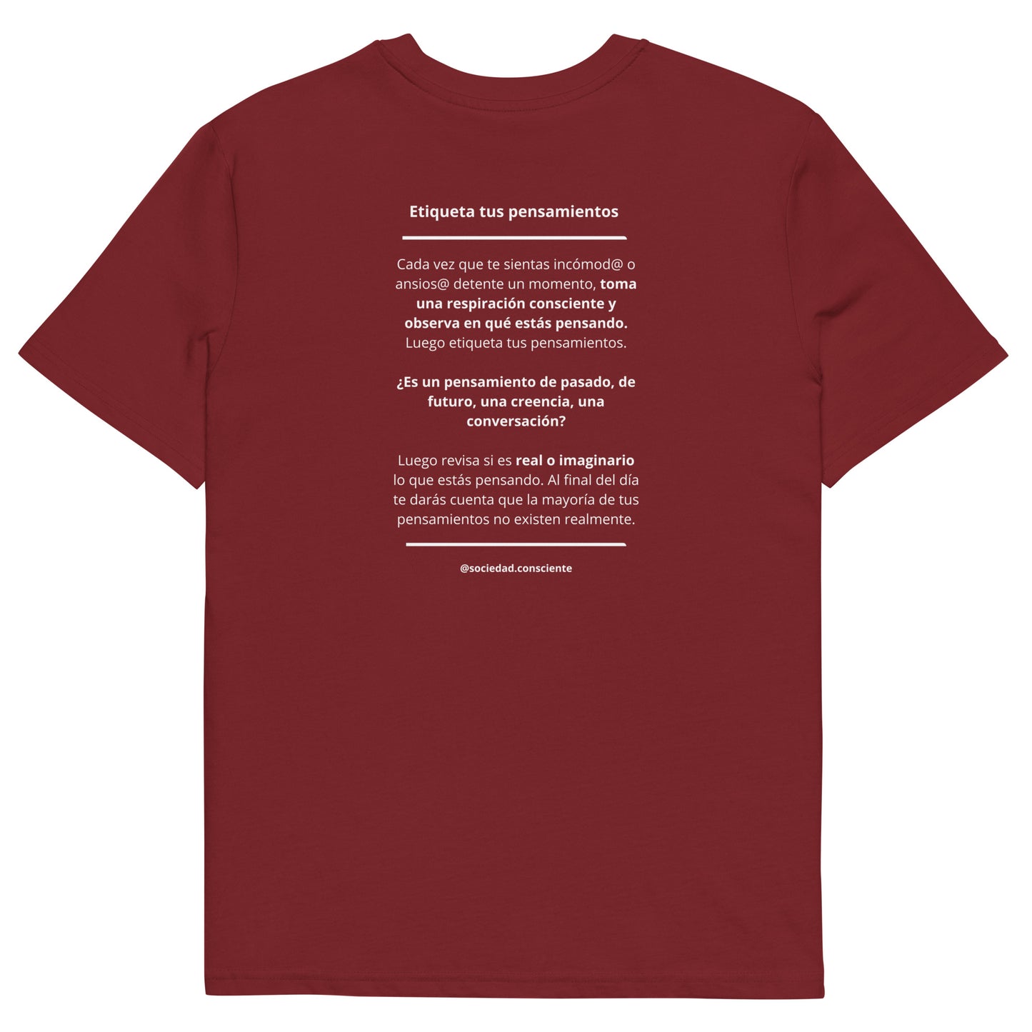 Polera de algodón orgánico unisex