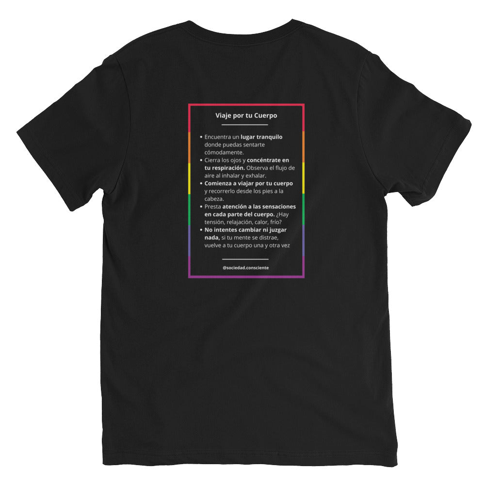 Polera cuello V unisex