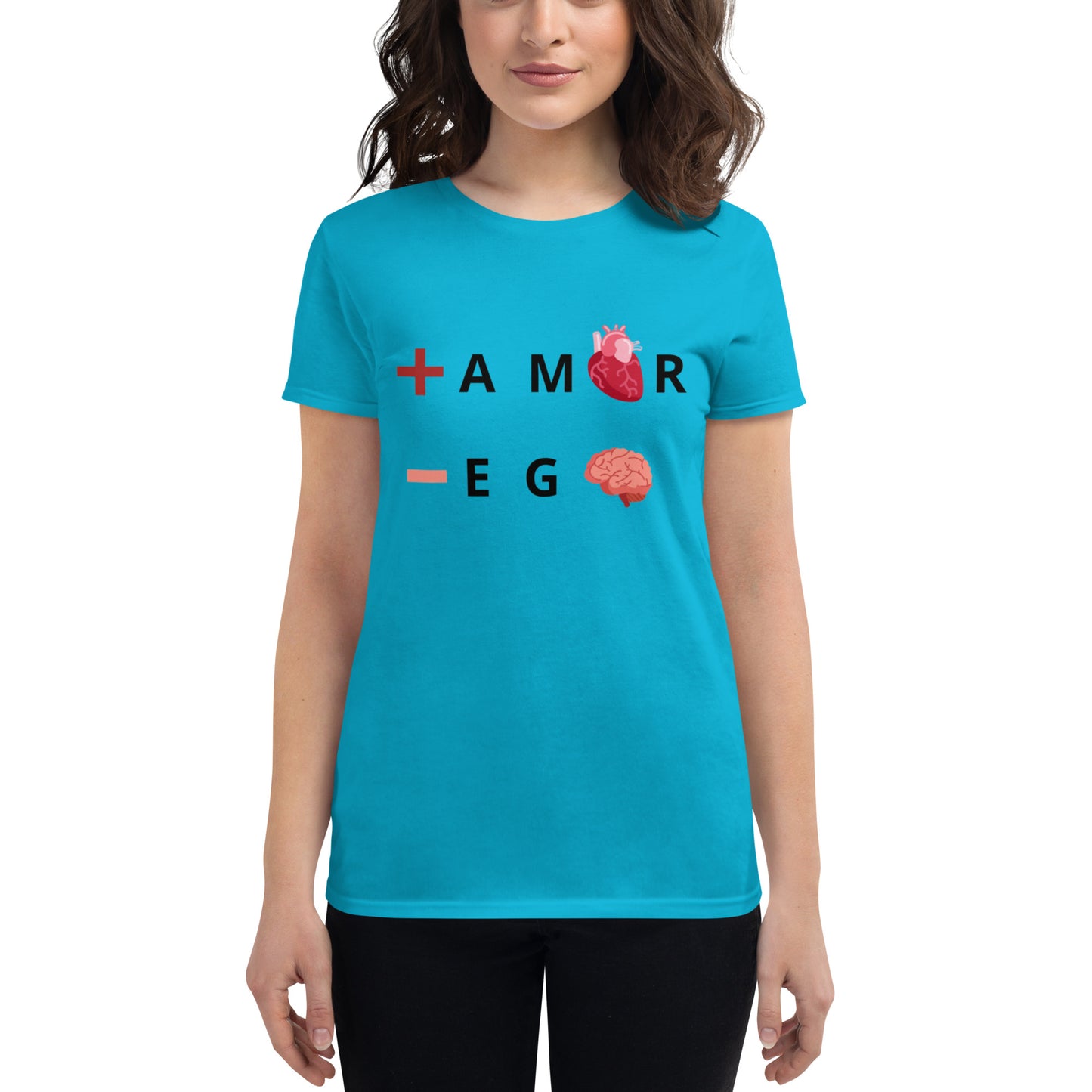 Polera mujer de manga corta ajustada