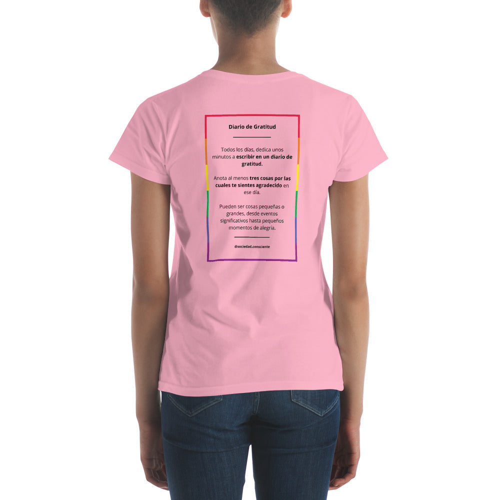 Polera mujer de manga corta ajustada