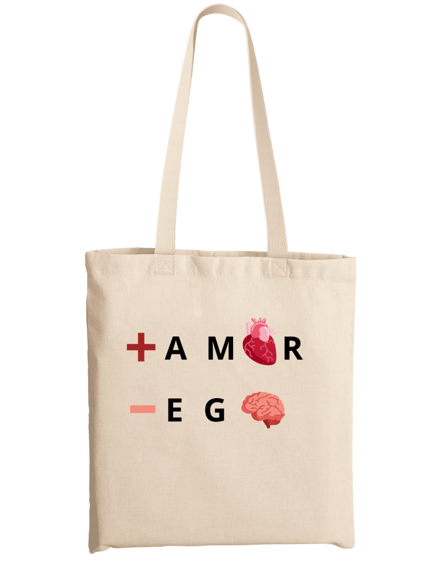 Bolsa Ecológica de algodón +Amor-Ego, 100% Biodegradable
