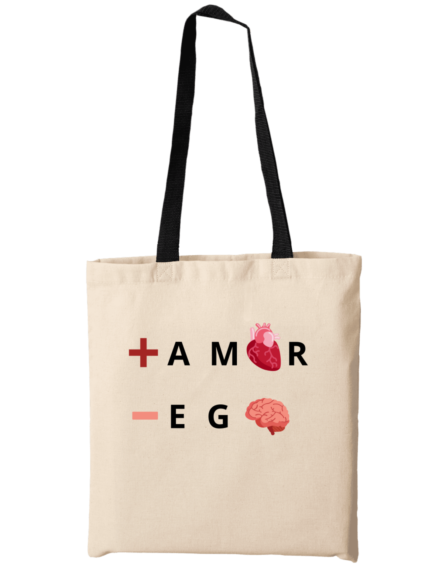 Bolsa Ecológica de algodón +Amor-Ego, 100% Biodegradable