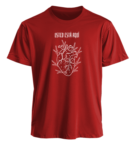 Polera Premium Usted está Aquí 100% algodón