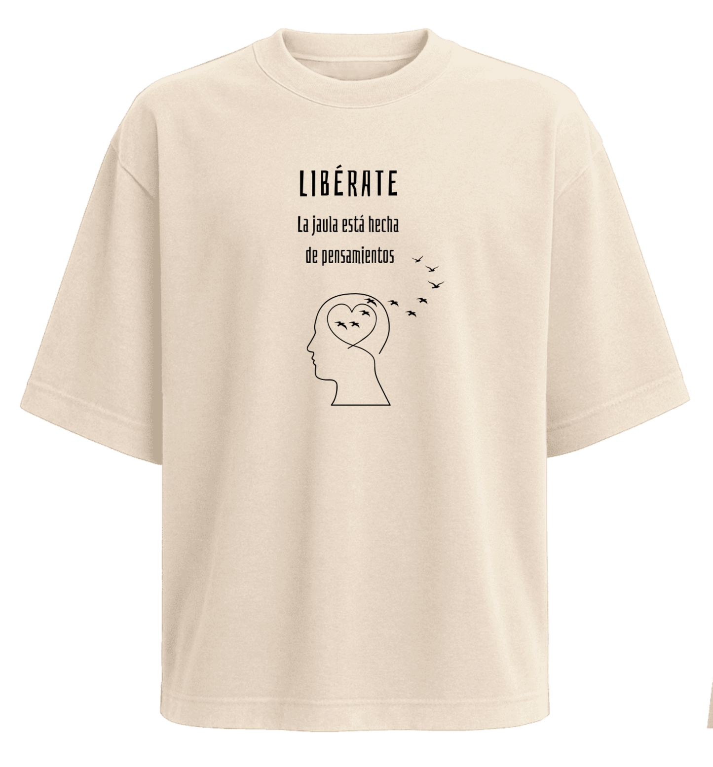 Polera Oversize Libérate Aves 280 grs
