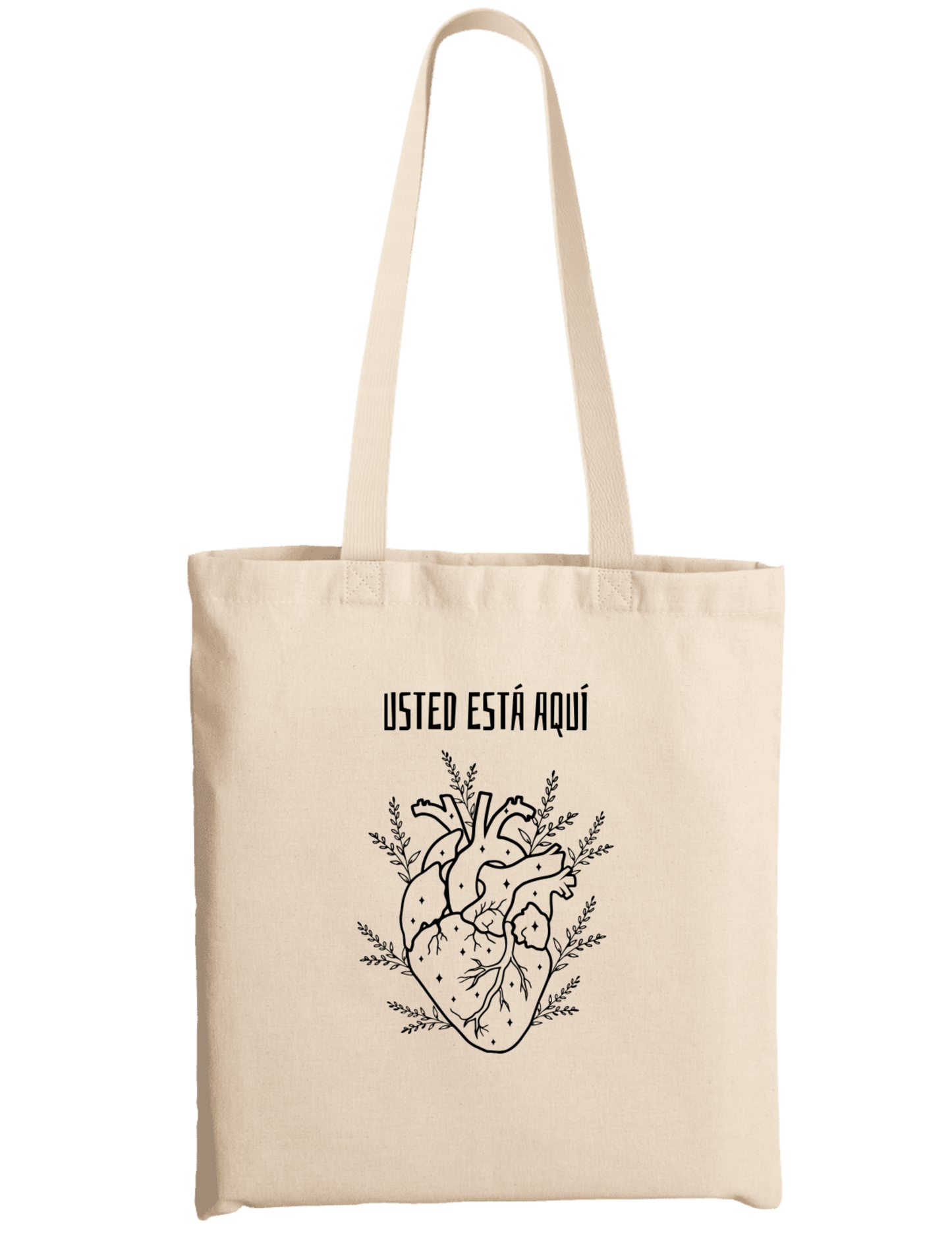 Bolsa Ecológica de algodón Usted está Aquí, 100% Biodegradable