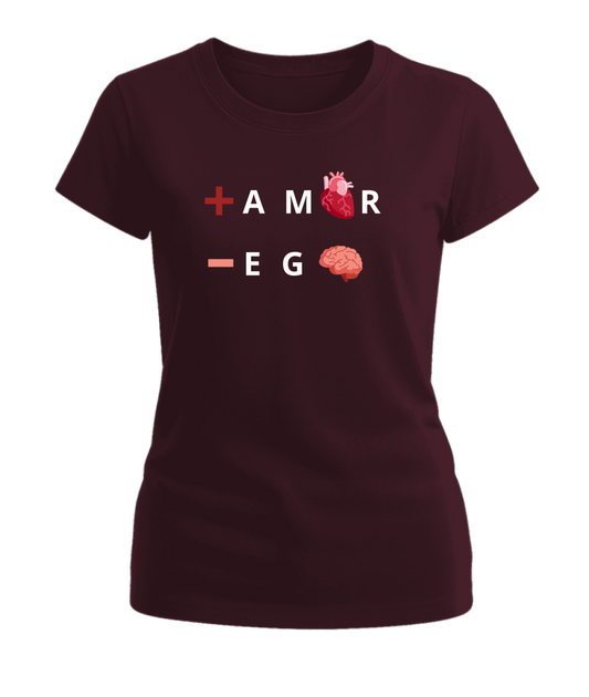 Polera Mujer +Amor-Ego 100% Algodón