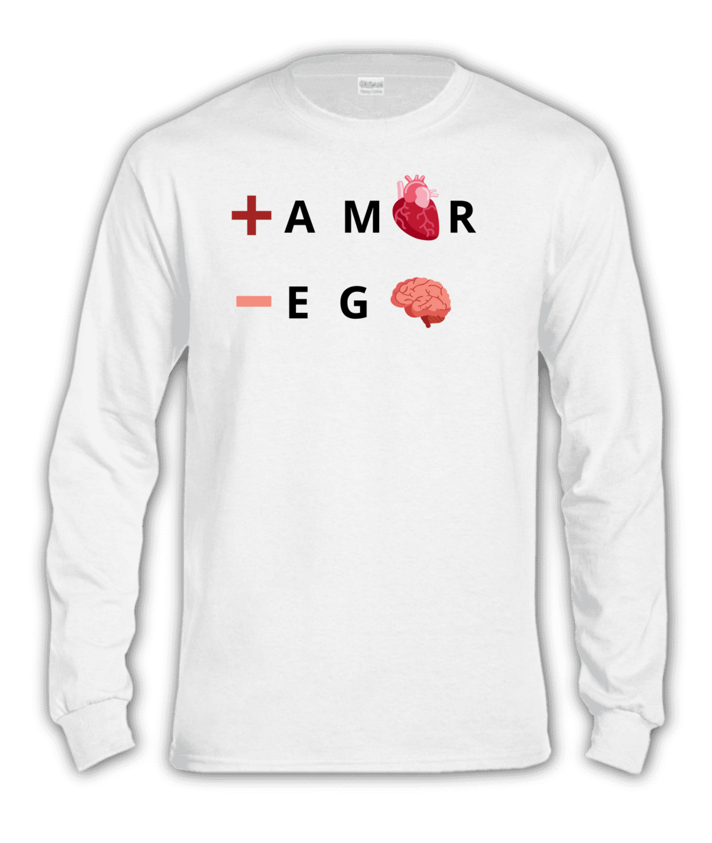 Polera Manga Larga +Amor-Ego 100% Algodón