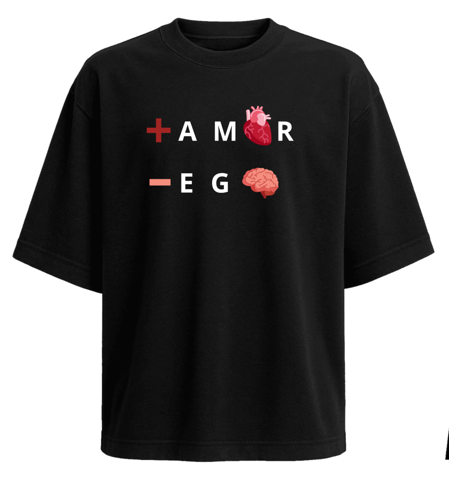 Polera Oversize +Amor-Ego 280 grs