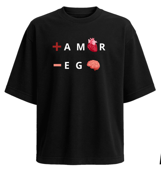 Polera Oversize +Amor-Ego 280 grs