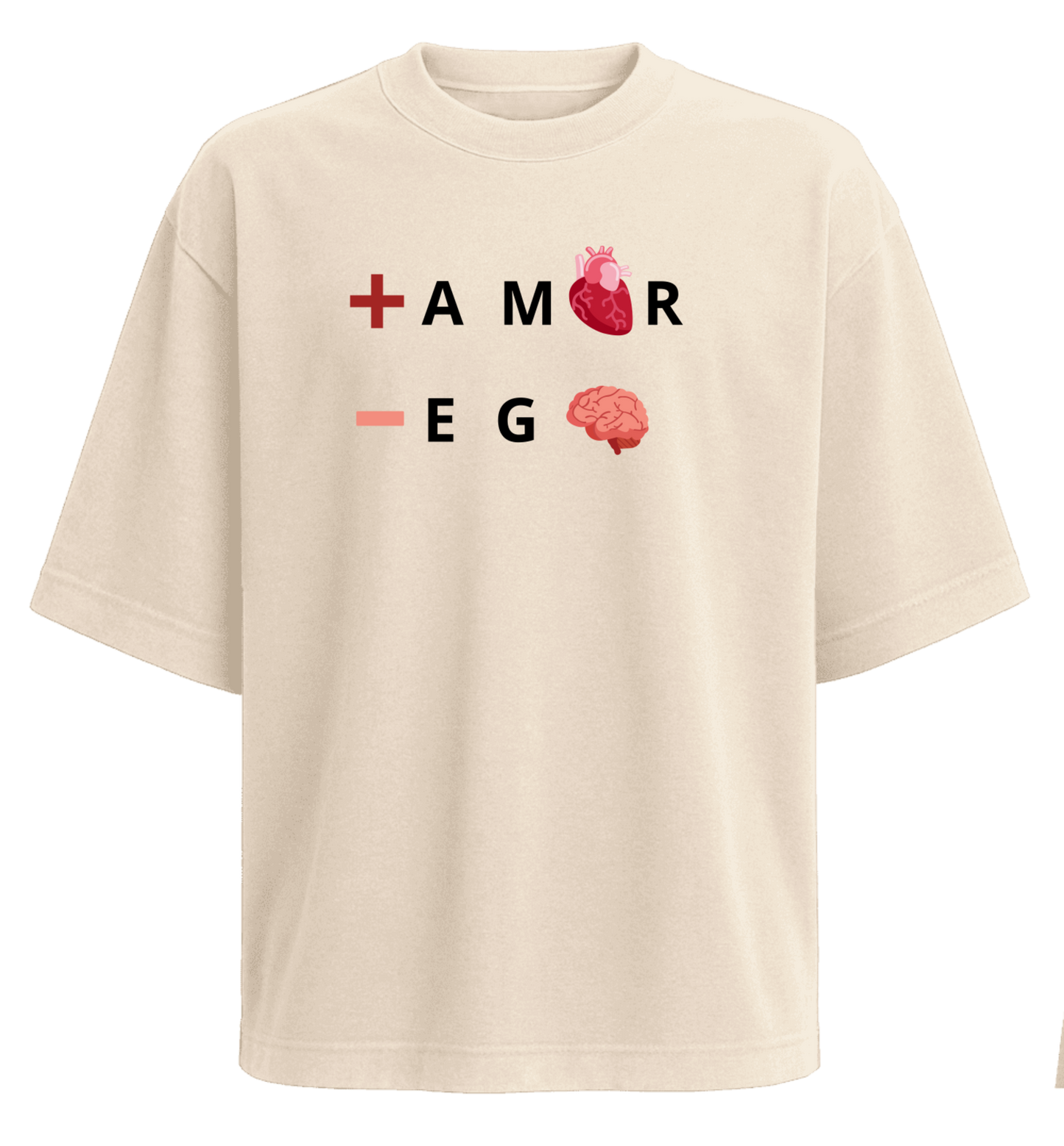 Polera Oversize +Amor-Ego 280 grs
