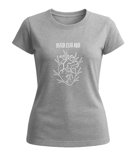 Polera Mujer Usted está Aquí 100% Algodón