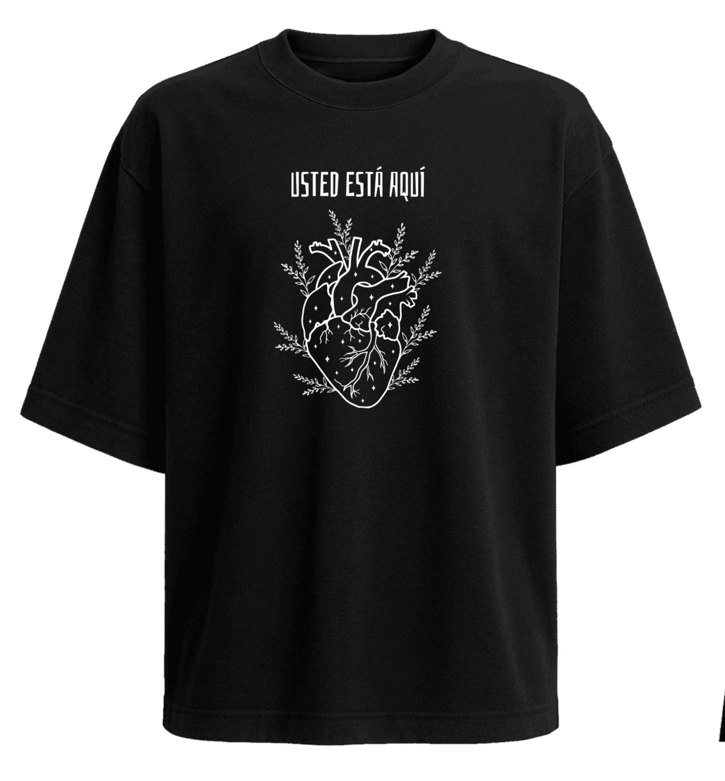 Polera Oversize Usted está Aquí 280 grs