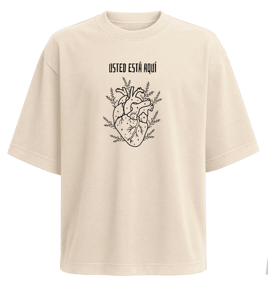 Polera Oversize Usted está Aquí 280 grs