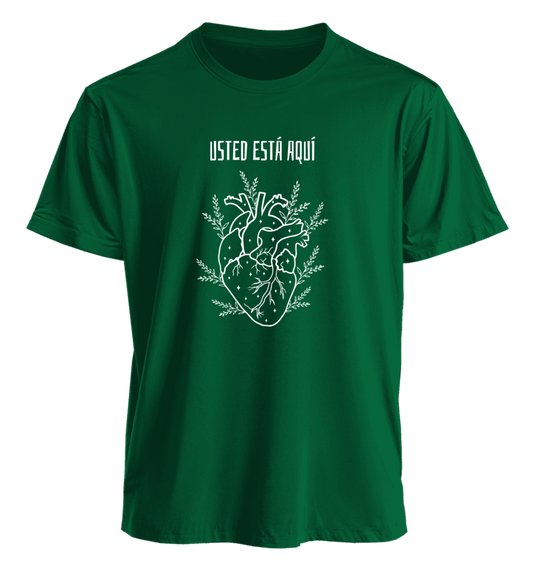 Polera Polo Usted está Aquí 100% algodón