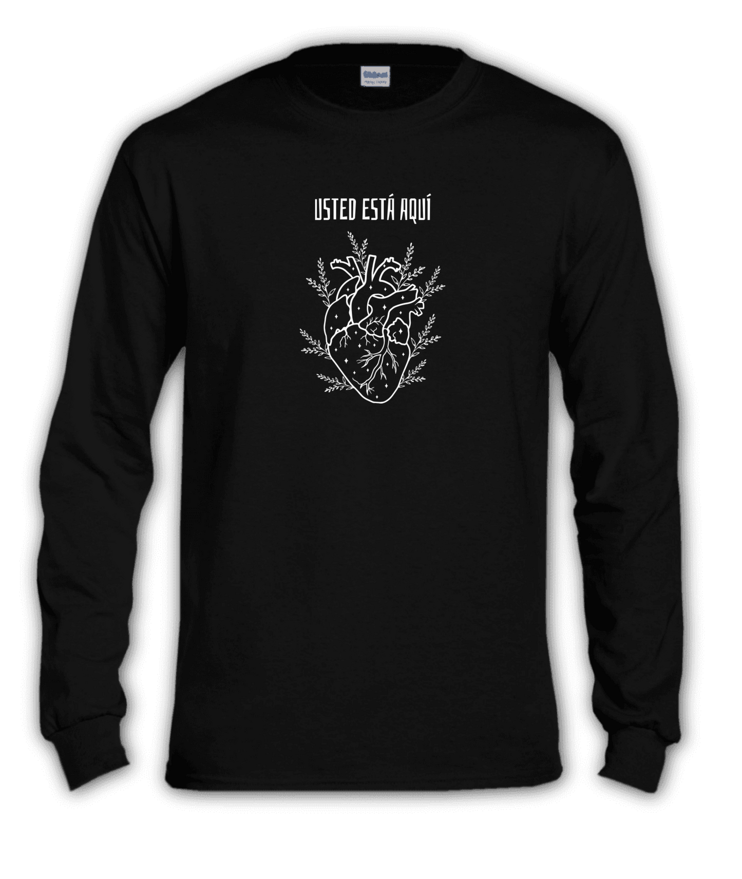 Polera Manga Larga Usted está Aquí 100% Algodón